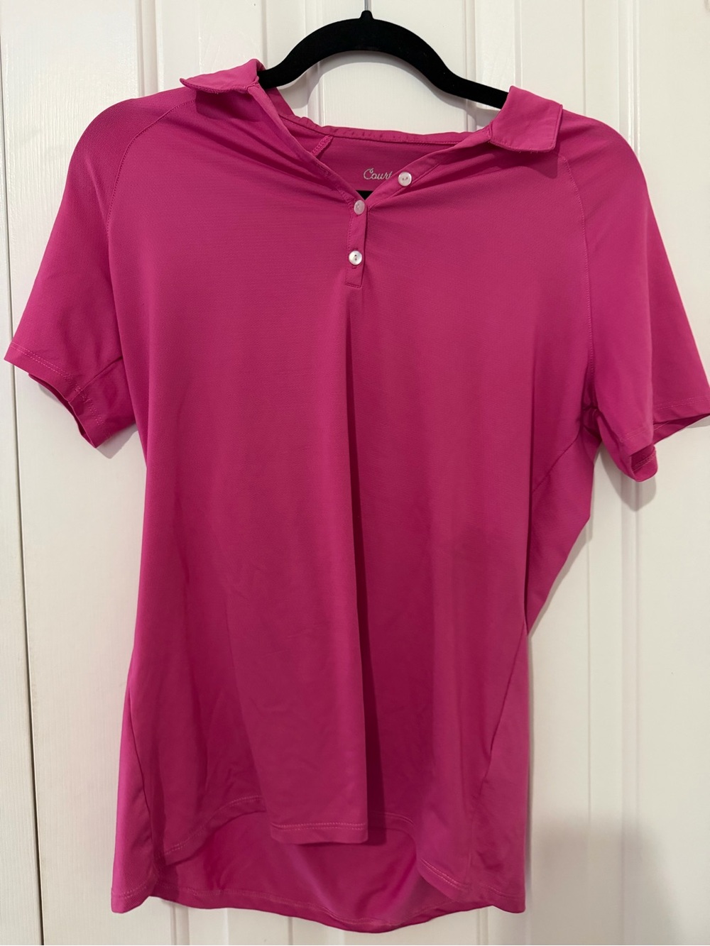 Court Haley Women's Fuchsia Polo Short Sleeve Top